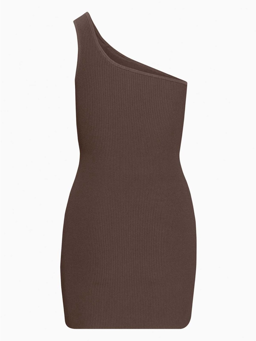 Babaton One-Shoulder Ribbed Bodycon Mini Dress - Picture 2 of 15